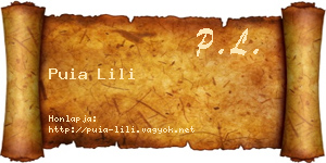 Puia Lili névjegykártya