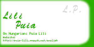 lili puia business card